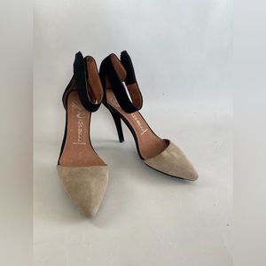 Jeffrey Campbell Free People SOLITAIRE Heels Pumps Two Tone Suede 7